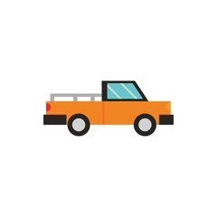 Fototapeta na wymiar pickup truck transport icon on white background