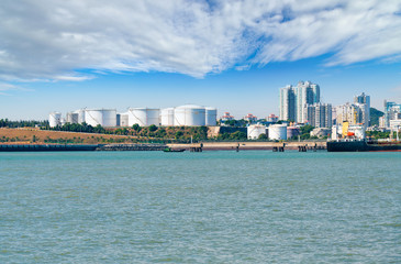 Fototapeta premium Chemical industry zone, Xiamen City, Fujian Province, China