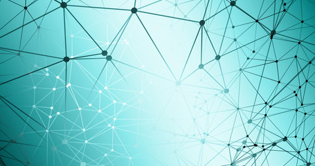 Obraz premium Triangles background connect, digital data science graphics