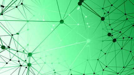 Fototapeta premium Random dots circles connected, ai machine learning background connect concept