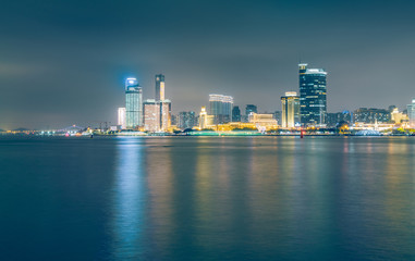 Night view of Xiamen City, Fujian Province, China