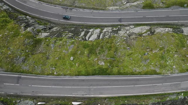 4K Transfagarasan Road Romania Rising Drone Romanian Carpathian Mountains