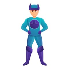 Comic superhero icon. Cartoon of comic superhero vector icon for web design isolated on white background