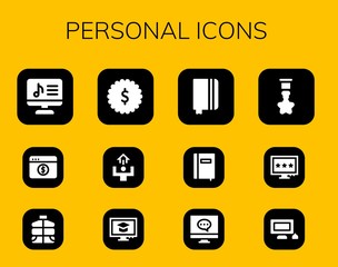 Modern Simple Set of personal Vector filled Icons