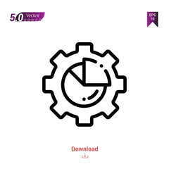 Outline chart icon. chart icon vector isolated on white background. Graphic design, material-design, strategy-and-management icons mobile application, logo, user interface. EPS 10 format vector