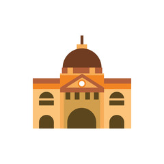 melbourne building australia icon on white background
