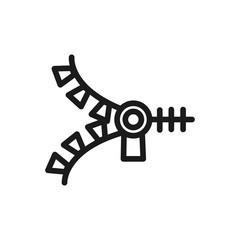 zipper clothing textile linear design icon