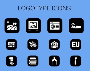 Modern Simple Set of logotype Vector filled Icons