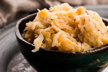 Traditional polish peas with cabbage