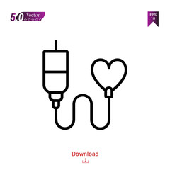 Outline blood icon. blood icon vector isolated on white background. Graphic design, material-design, healthcare icons, mobile application, logo, user interface. EPS 10 format vector