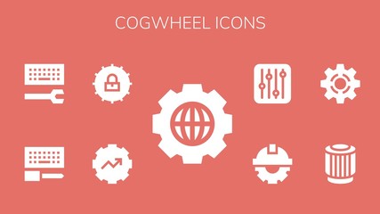 cogwheel icon set