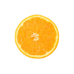 Orange slice isolated on white background, with clipping path