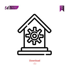 Outline automation icon. automation icon vector isolated on white background. Graphic design, material-design,smart-home icons mobile application, logo, user interface. EPS 10 format vector