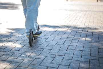 Eco friendly transport electro scooter city transport ride