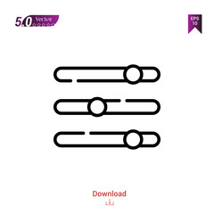 Outline adjust icon. adjust icon vector isolated on white background. Graphic design, material-design icons, mobile application, logo, user interface. UI / UX design, EPS 10 format vector