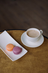 Sweet cookies served with coffee.