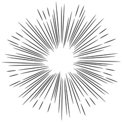 doodle design element sunburst hand drawn isolated on black background. vector illustration.