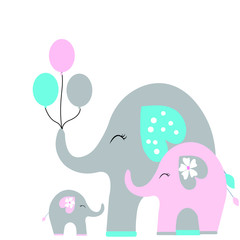 elephant with balloons