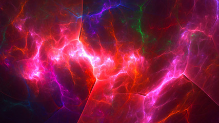 Fractal 3D rendering abstract and shiny background