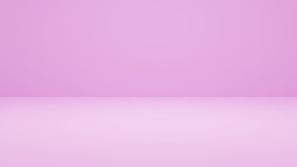 Empty pink background and spotlight with studio for showing or design.