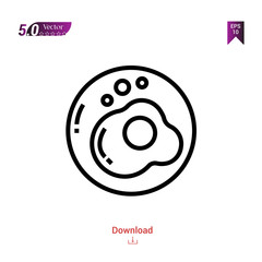 Outline egg icon. egg icon vector isolated on white background. Graphic design, material-design, food icons, mobile application, logo, user interface. EPS 10 format vector