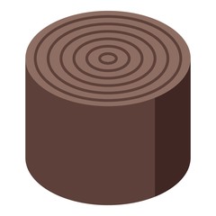 Round stump icon. Isometric of round stump vector icon for web design isolated on white background