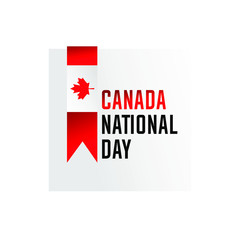 Fototapeta na wymiar Canada national day poster design illustration