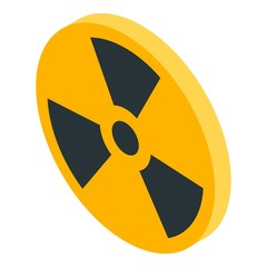 Danger radiation icon. Isometric of danger radiation vector icon for web design isolated on white background