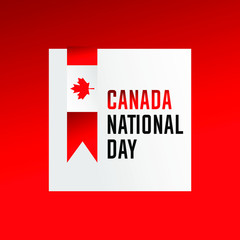 Canada national day poster design illustration