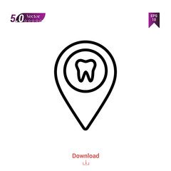 Outline dental-care icon. dental-care icon vector isolated on white background. Graphic design, material-design, healthcare icons, mobile application, logo, user interface. EPS 10 format vector