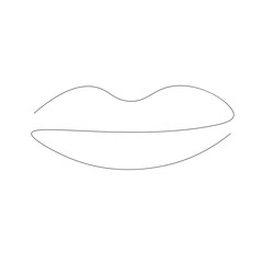 Lips line drawing design vector illustration