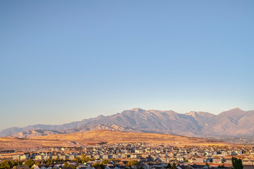 Obraz na płótnie Canvas View over the Utah Valley at sunrise