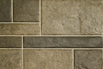 Fototapeta premium Brick Tiles Pattern Grey and Brown Texture Wallpaper Design For Background
