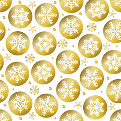 seamless christmas pattern background with confetti golden snowflake
