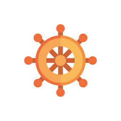 Obraz premium marine life, boat steering nautical cartoon