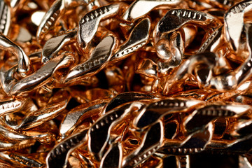 gold chain close-up, gold texture
