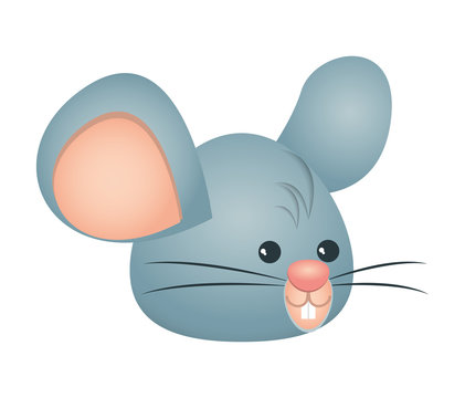 cute little mouse head character