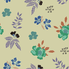 Beautiful seamless floral pattern background. 