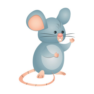 cute little mouse isolated icon