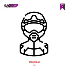 Outline motocross icon. motocross icon vector isolated on white background. Graphic design, material-design,sport-avatars icons mobile application, logo, user interface. EPS 10 format vector