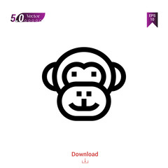 Outline monkey head icon. monkey head icon vector isolated on white background. Graphic design, material-design, animal icons, mobile application, logo, user interface. EPS 10 format vector