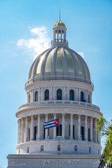 Cuba Havana capitol flag