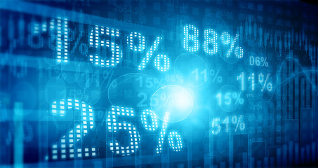 stock market finance graph background with abstract Growth graph chart. 2d illustration