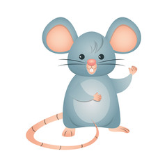 cute little mouse isolated icon