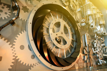 Gear on industrial equipment