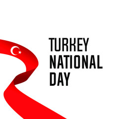 turkey national day poster design illustration