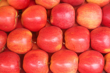 Stacked Arranged Group Of Imported Red Apple India