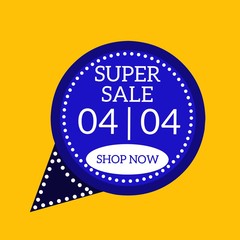 best choice label 4 April on yellow background 