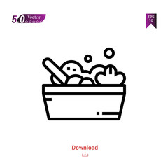 Outline salad icon. salad icon vector isolated on white background. Graphic design, material-design, food icons, mobile application, logo, user interface. EPS 10 format vector