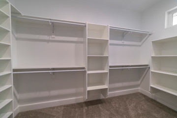 Large walk-in dressing room or closet interior